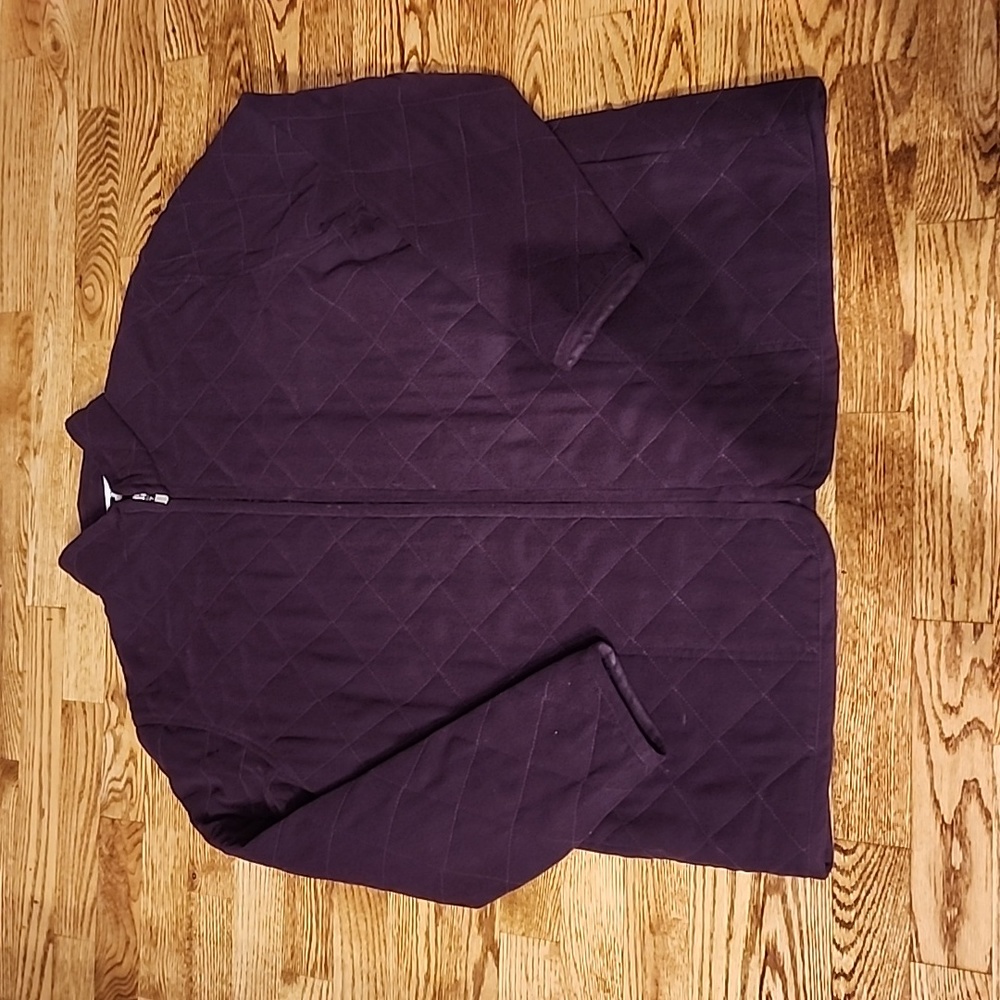 (L) Alia Sport Solid Color Quilted Hoodless Coat Outdoor Cozy